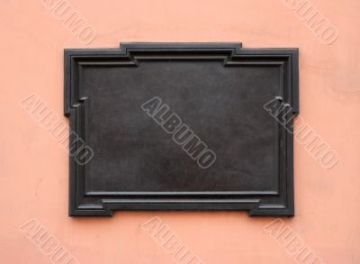 Blank memorial plaque