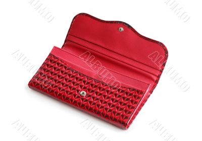 Red Open Change Purse