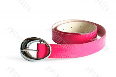 Pink Belt On White