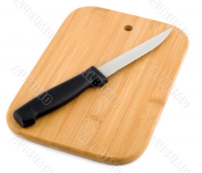 Knife on the chopping board