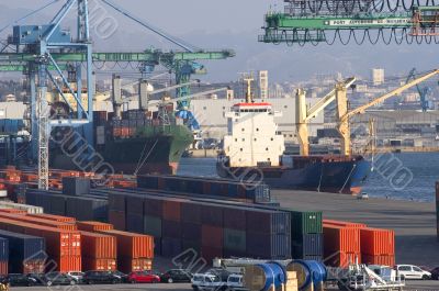 containers at the port for shipment