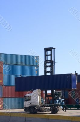 containers at the port for shipment