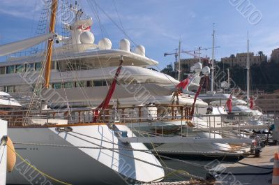 yachts in Monaco Harbour