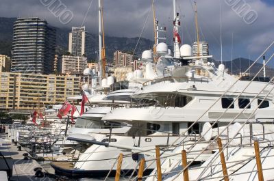 yachts in Monaco Harbour yachts in Monaco Harbour