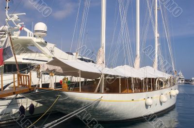 yachts in Monaco Harbour