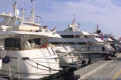 yachts in Monaco Harbour