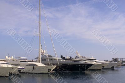 yachts in Monaco Harbour