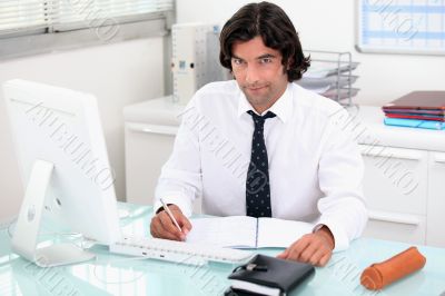 Man working at his desk