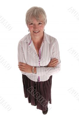 Smiling Senior Business Woman with Arms Folded