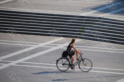 woman and her cycle