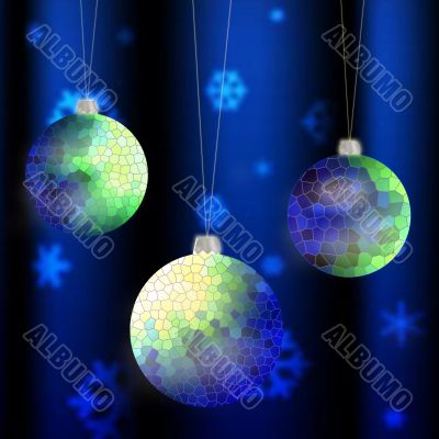 holiday background with christmas balls