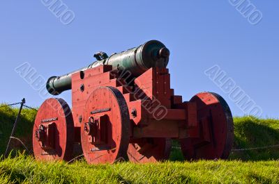 Antique cannon in grounds of Akershus Fortress