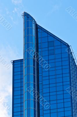 Modern skyscraper made of glass 