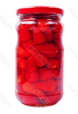 Peppers in a jar