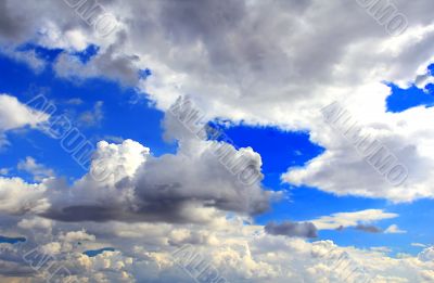 Image with sea and cloudiness sky