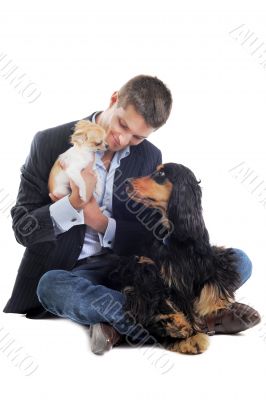 man and dogs man and dogs