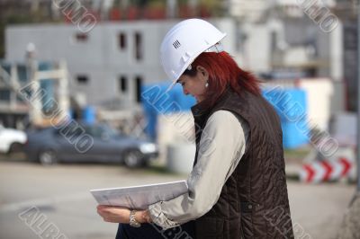 Female site surveyor