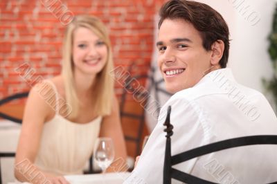 couple having a romantic dinner in a restaurant couple having a romantic dinner in a restaurant