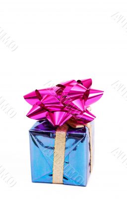 Purple gift box with a bow Purple gift box with a bow