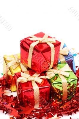 Stack of Christmas gifts