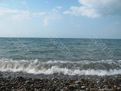 Seashore of the Black sea. Summer journey