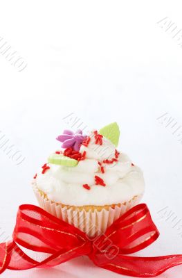 Vanilla cupcake with butter cream icing