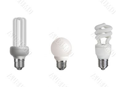 Three realistic bulbs