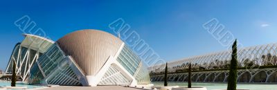 VALENCIA, SPAIN - SEPTEMBER 17: Day panoramic scenery of Hemisfe