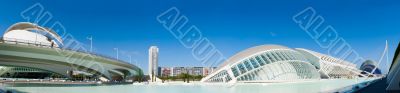 VALENCIA, SPAIN - SEPTEMBER 17: Day panoramic scenery of Ciudad 