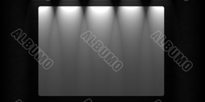 Creative wooden background. Blank white banner Inside a room