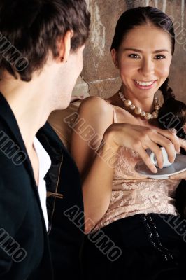 Fashion style photo of an attractive young couple