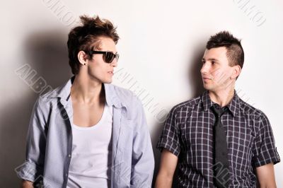 young, handsome man thinking