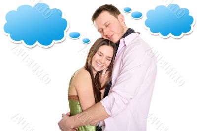 Loving couple embracing Loving couple embracing