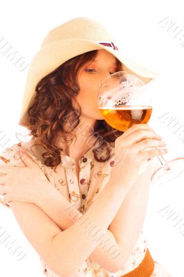 Closeup portrait of trendy pretty woman wearing stylish dress ho