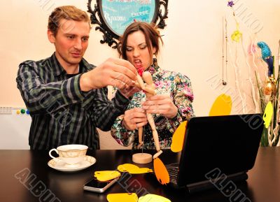 Creative people working in office