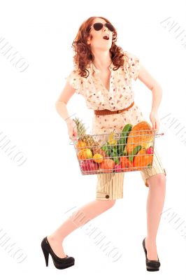 Closeup portrait of pretty caucasian woman wearing stylish cloth