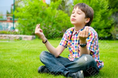 Photo of adorable young boy