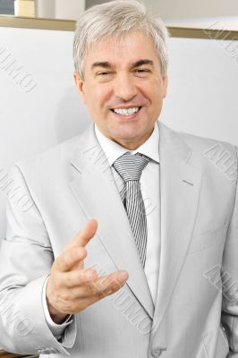 Portrait of an older businessman.