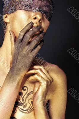 Portrait of young dancing girl