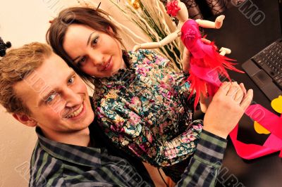 Creative people working in office