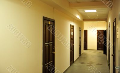 a bright and warm corridor