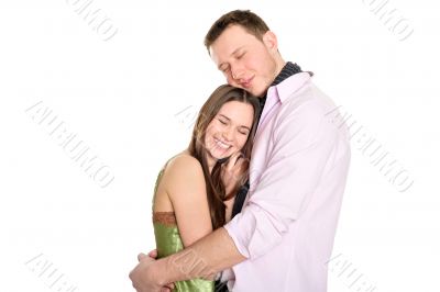 Loving couple embracing