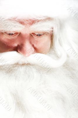 Santa Claus portrait smiling isolated over a white background