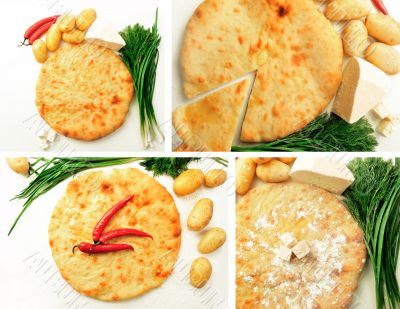 Set of photo of appetite pie