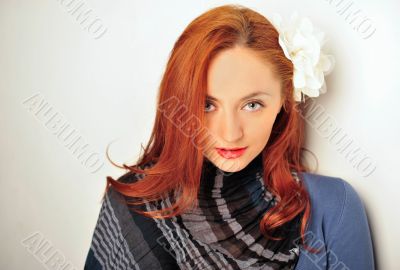 Portrait of relaxed young lady