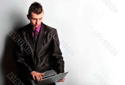 young, handsome man thinking