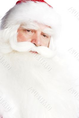 Santa Claus portrait smiling isolated over a white background