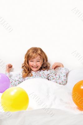 Closeup portrait of adorable little girl 