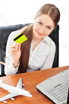 Closeup portrait of young pretty woman