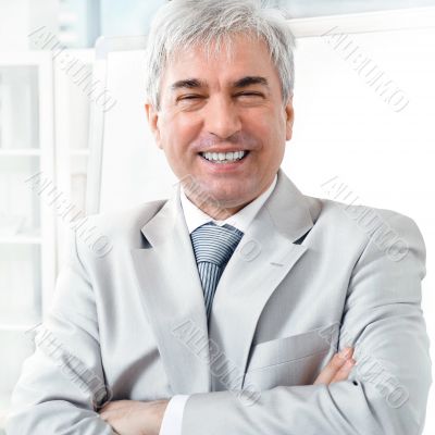 Portrait of an older businessman.